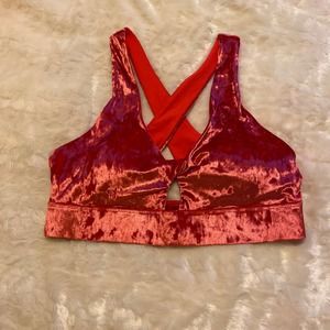 NWT Flabetics red velvet bra. two available ,one size L and one size M
